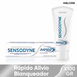 Crema Dental Sensodyne rápido alivio blanqueador alivio de la sensibilidad dental x100g