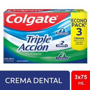 Crema Dental Colgate Triple Acción x3und x75ml