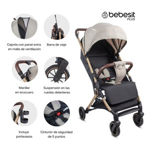 Travel System Compacto Micro Bebesit Beige