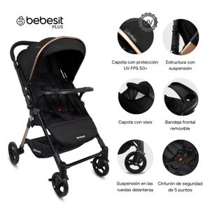 Coche Reversible City Bebesit Negro