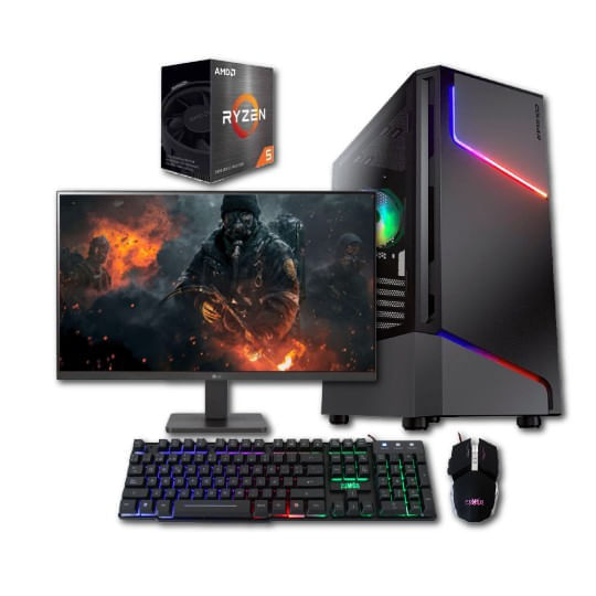 Computador EVC Monitor 24 Pulgadas Procesador AMD RYZEN 4600G 3.7GHZ Memoria 8GB Disco Duro SSD 512GB Sistema Operativo Windows 11 Preinstalado
