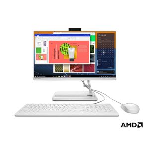 Computador Lenovo AIO 24ADA6 Athlon Silver 8GB 256GB SSD 21,5" Blanco