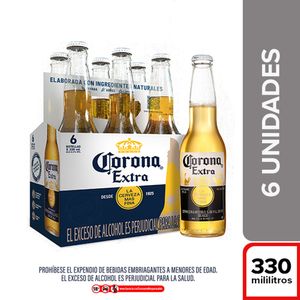 Cerveza Corona 6pack botella 330ml