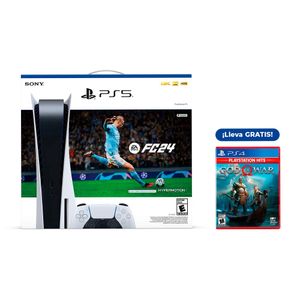 Consola PlayStation 5 Estándar + FC24 + God of War - Hits