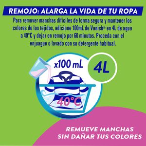 Quitamanchas Vanish Líquido Rosa 3785 ml