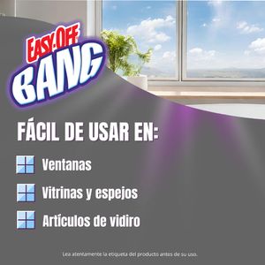 Limpia Vidrios Easy Off Bang Cristal Regular x500ml