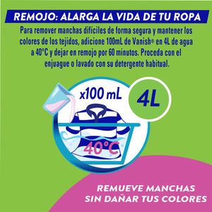 Quitamanchas Vanish Líquido Rosa 1.8 lt + 800 ml