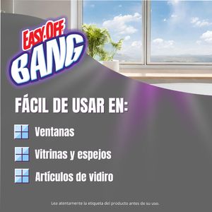 Limpia vidrios Easy Off Bang cristal regular pistola x500ml