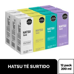 Bebida Hatsu té surtido tetrapack x12 unidades x200ml c-u