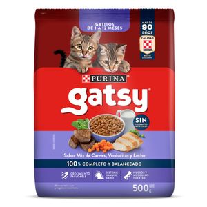 Alimento para Gatos Purina Gatsy Carne, Verduritas y Leche 500 g