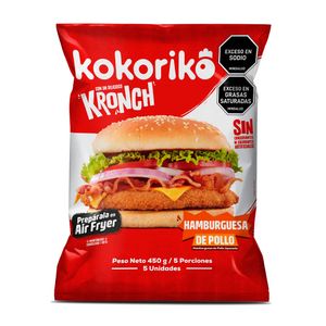 Hamburguesa apanada de pollo Kokorikox450g