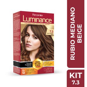 Kit Tinte Luminance 2 Tubos 7.3 Rubio Mediano Beige