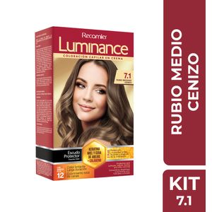 Kit Tinte Luminance 2 Tubos 7.1 Rubio Mediano Cenizo