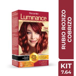 Kit Tinte Luminance 2 Tubos 7.64 Rubio Rojizo Cobrizo