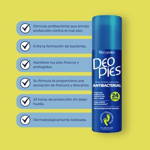 Desodorante Deo Para Pies Antibacterial Pies 260ml