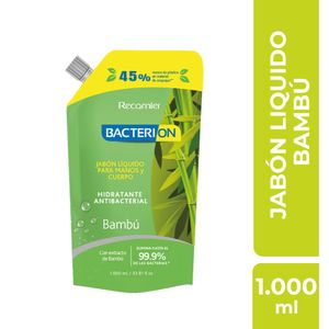 Jabón Líquido Antibacterial Bambú Bacterion Doypack x 1000ml