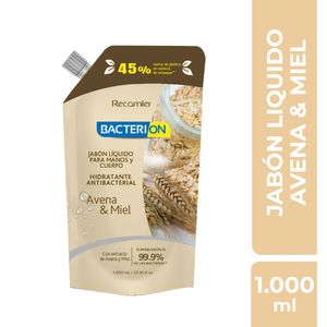 Jabón Líquido Antibacterial  Avena Y Miel  Bacterion Doypack x 1000ml