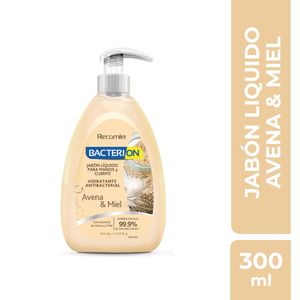 Jabón Líquido Antibacterial  Avena Y Miel Bacterion Fco. 300ml