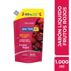 Jabón Líquido Antibacterial  Frutos Rojos Bacterion Doypack x 1000ml