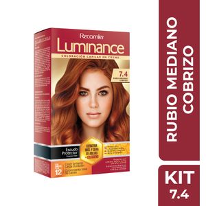 Kit Tinte Luminance 2 Tubos  7.4 Rubio Mediano Cobrizo