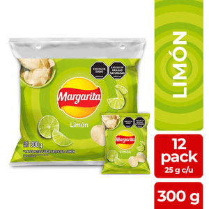 Papas Fritas Margarita Limón X12 Unidades X300g