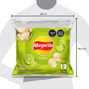 Papas Fritas Margarita Limón X12 Unidades X300g