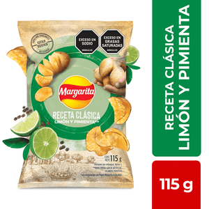 Papas Fritas Margarita Receta Clásica Limón & Pimienta X115g