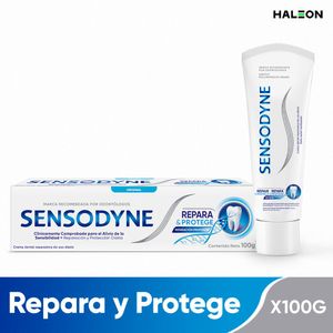 Crema Dental Sensodyne Repara y Protege alivio de la sensibilidad dental x100g​