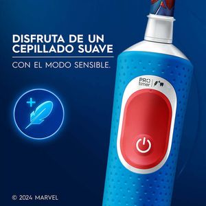 Cepillo de Dientes Eléctrico Infantil Oral-B Marvel Spider-Man Cabezal Redondo 4 Stickers