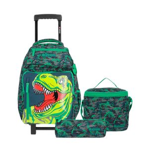 Set 3 piezas Xtreme Run Pack 4Xt Trolley Green Dino