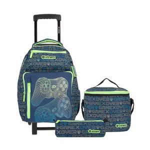 Set 3 piezas Xtreme Run Pack 4Xt Trolley Blue Gamer