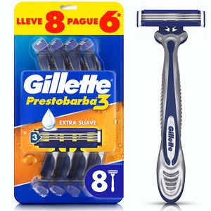 Cuchilla de Afeitar Gillette Prestobarba 3 Máquina de Afeitar x8und