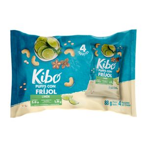 Pasabocas Kibo puffs frijol limón x4und x88g c-u