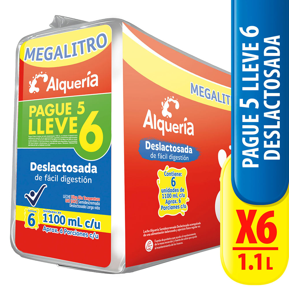 Leche Deslactosada Alquería Pague 5 Lleve 6 X11l C U Tiendas Metro 2417