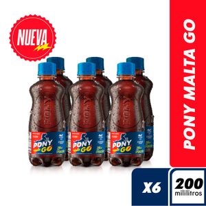 Malta Pony Malta Go Botella Pet 200ml x6