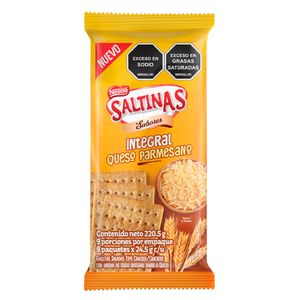 Galletas Saltinas integralles queso parmesano x9 paquetes x24.5g c/u