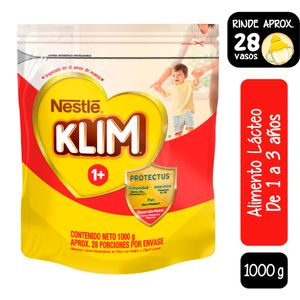 Alimento Lácteo en polvo Klim 1+ con Prebióticos y miel x 1000 g.