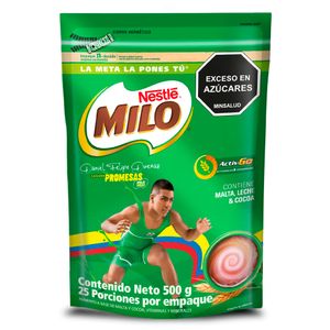 Alimento Milo en polvo bolsa x500g