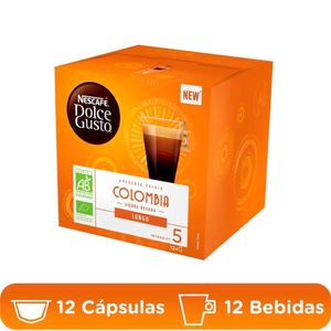 Cápsulas Nescafé Dolce Gusto café lungo Colombia 12 cápsulas x84g