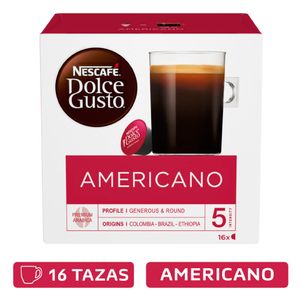 Cápsulas Nescafé Dolce Gusto americano 16 cápsulas x160g