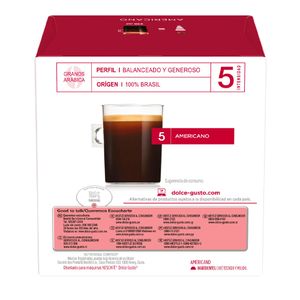 Cápsulas Nescafé Dolce Gusto americano 16 cápsulas x160g