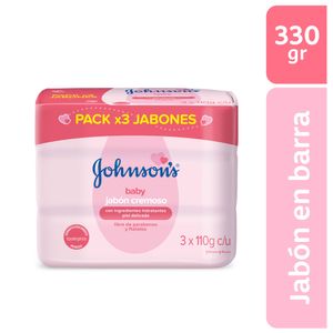 Jabón bebé Johnson's humectante tripack x110g c/u