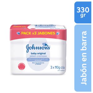 Jabón Bebé Johnson's Original Tripack 330gr