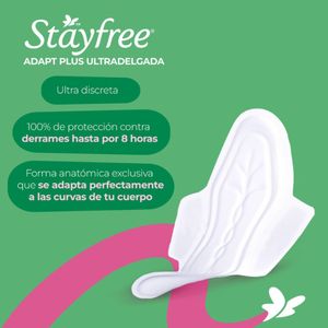 Toalla higiénica Stayfree adapt plus ultradelgada  x12und