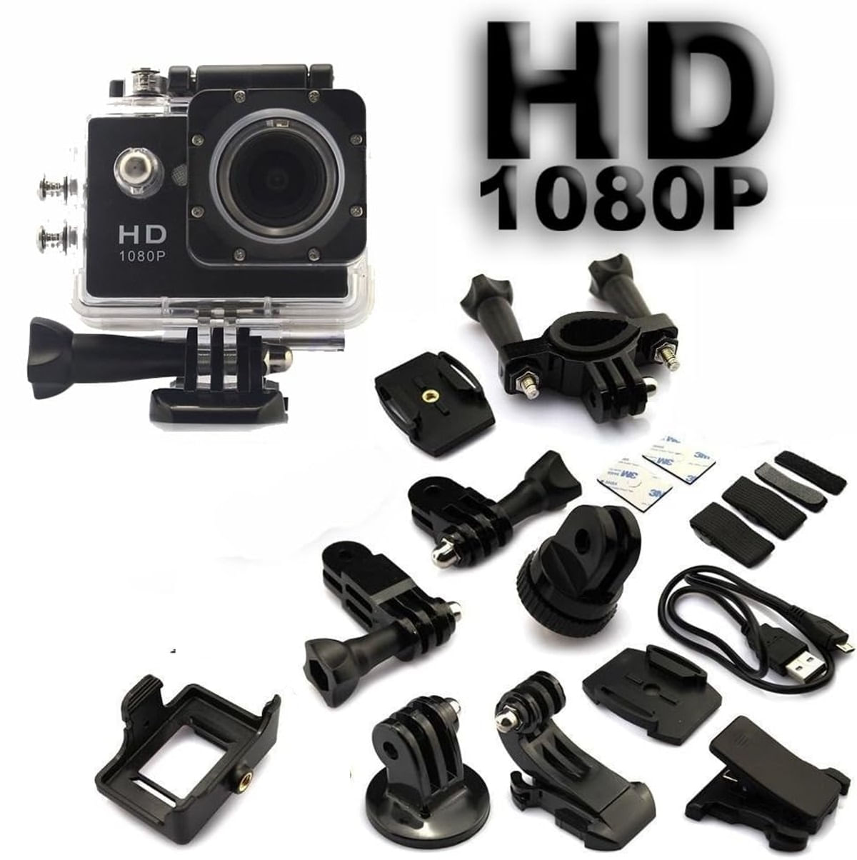 Camara Deportiva Sumergible Con Accesorios