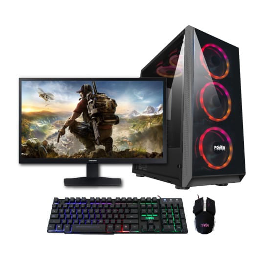 Computador Gamer Monitor 22 Pulgadas Procesador AMD Ryzen 5 5600  1TB SSD 16GB RGB T.video ASUS GTX 1650 4GB Sistema Operativo Windows Preinstalado