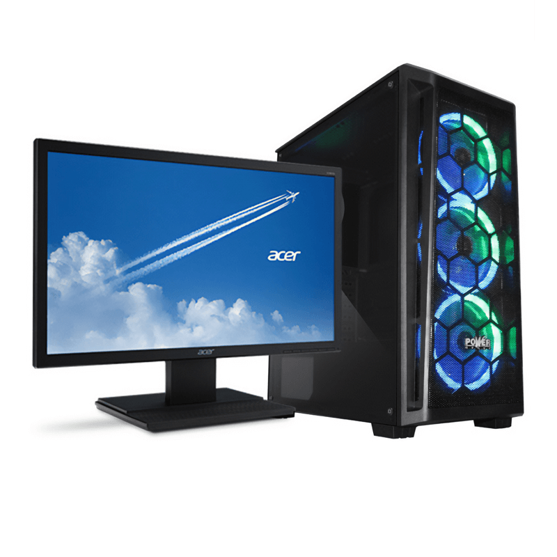 Computador PowerGroup Monitor 22 Pulgadas Procesador AMD RYZEN 5 5600G MEMORIA 16GB Duro SSD 512GB Sistema Operativo Windows 11 Preinstalado