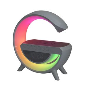 Altavoz Carga Inalambrica LED Multicolor Y Reloj