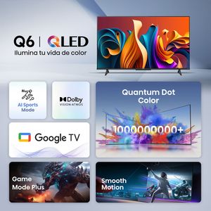 Televisor HISENSE 50 Pulgadas QLED 4K Smart TV 50Q6N