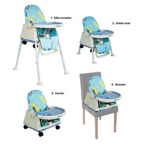 Silla Comedor Bebe 3 en 1 Smart Bebesit Azul